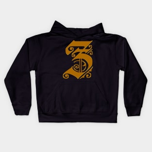 Golden Letter Z Kids Hoodie